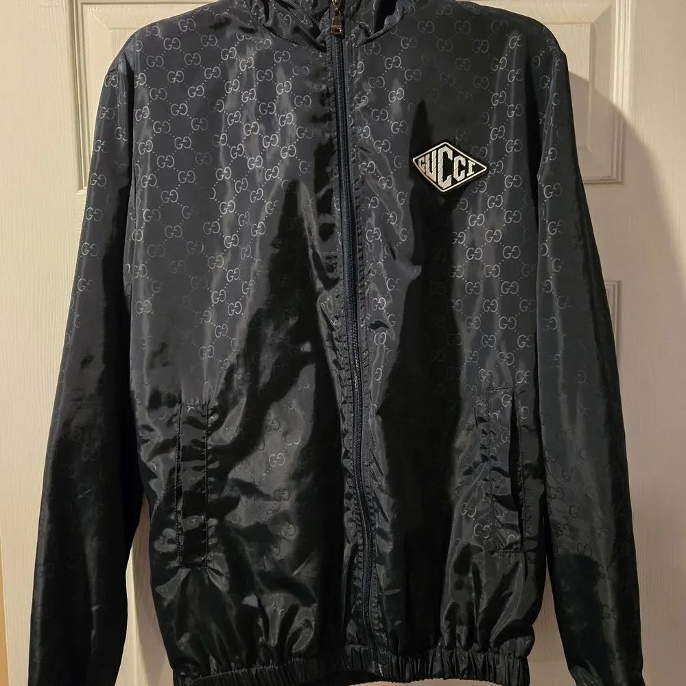 Gucci Monogram Black Windbreaker for Men
